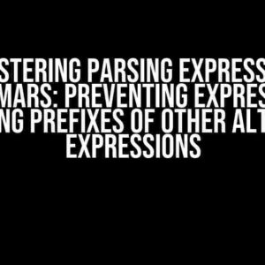 Mastering Parsing Expression Grammars: Preventing Expressions Matching Prefixes of Other Alternate Expressions