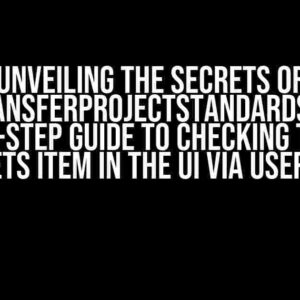 Unveiling the Secrets of TransferProjectStandards: A Step-by-Step Guide to Checking the View Templets Item in the UI via user32.dll